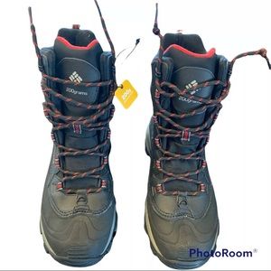 SOLD - Columbia Men's Bugaboot III Boots - Black/Bright Red. Size 8